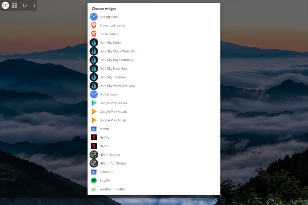 Android widgets on Chrome OS 73