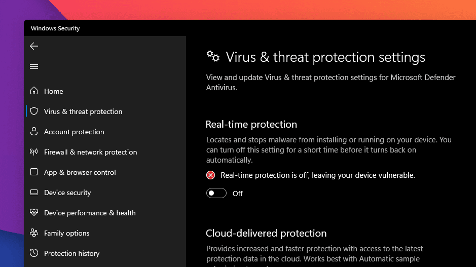 windows defender on windows 11