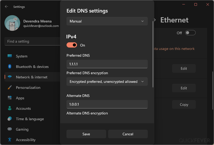 instal the new DNS Changer