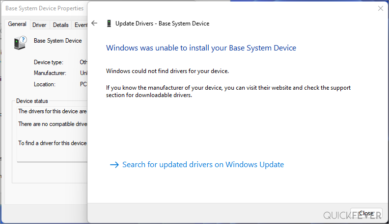 hp base system device driver windows 7