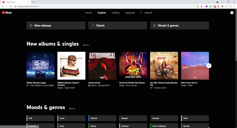 This is a YouTube Music screenshot taken on a windows 11 PC