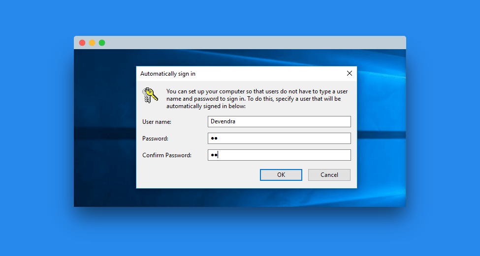 windows 10 auto login not working