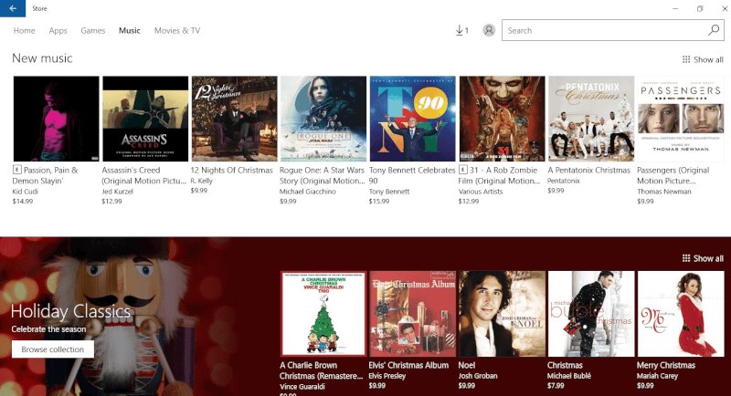 music streaming MS Groove screenshot