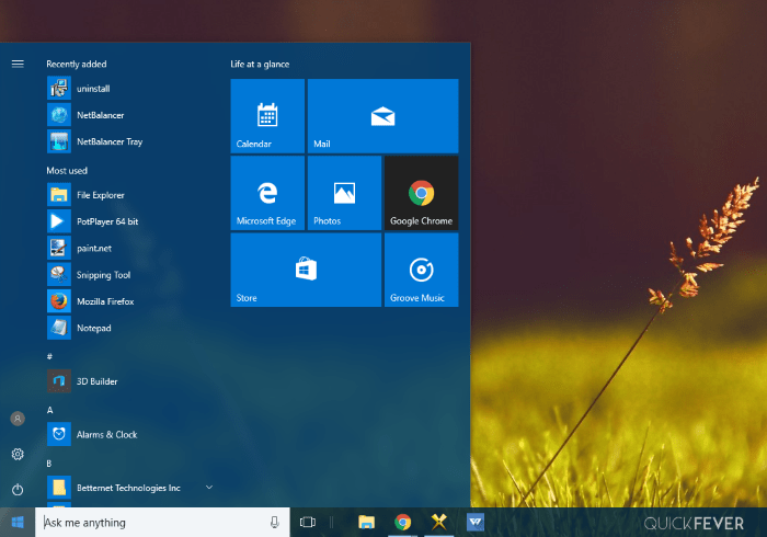 windows 10 cant open start menu