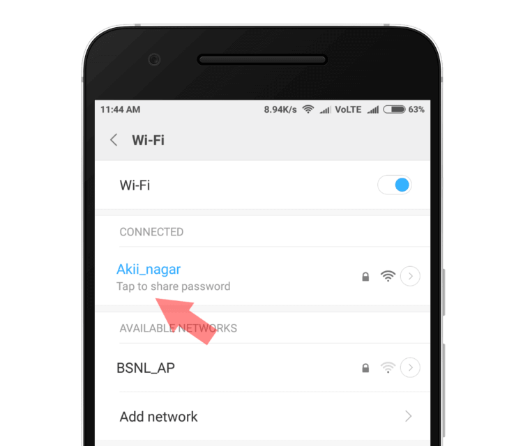 how to check the password of wifi on phone