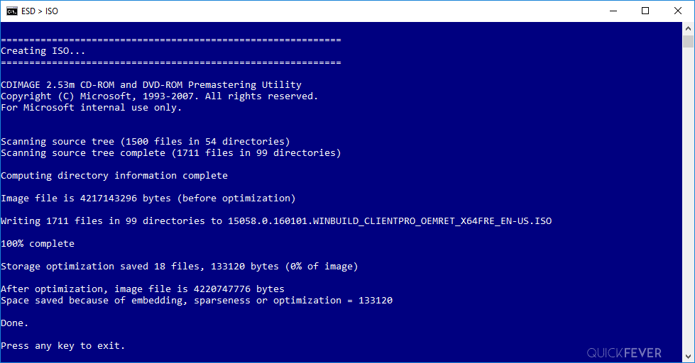 extracting esd into iso, windows 10 insider preview