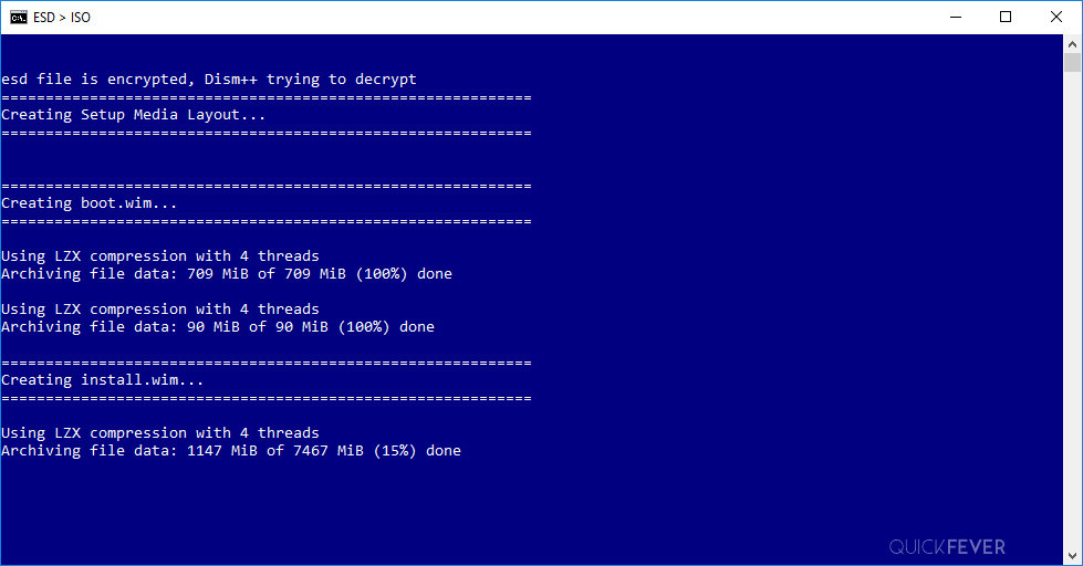 extracting esd into iso, windows 10 insider preview