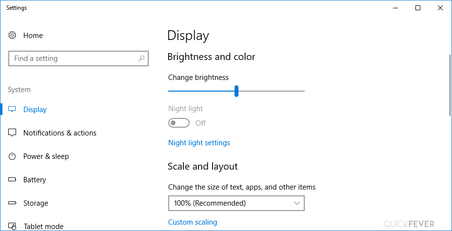 windows 10 night light not available