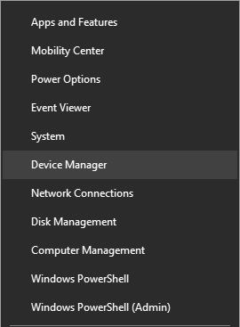 Device Manager Option
