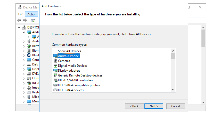 adb and fastboot install windows 10