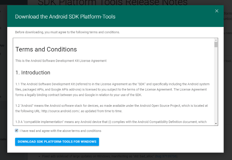 google adb fastboot download