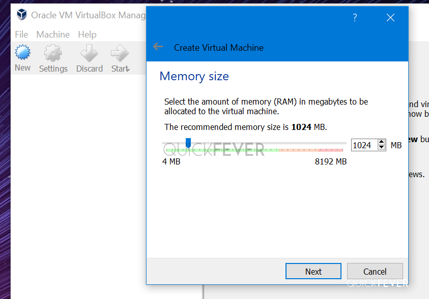 Ram allocation in virtualbox