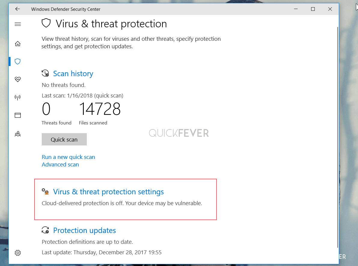 windows defender folder protection