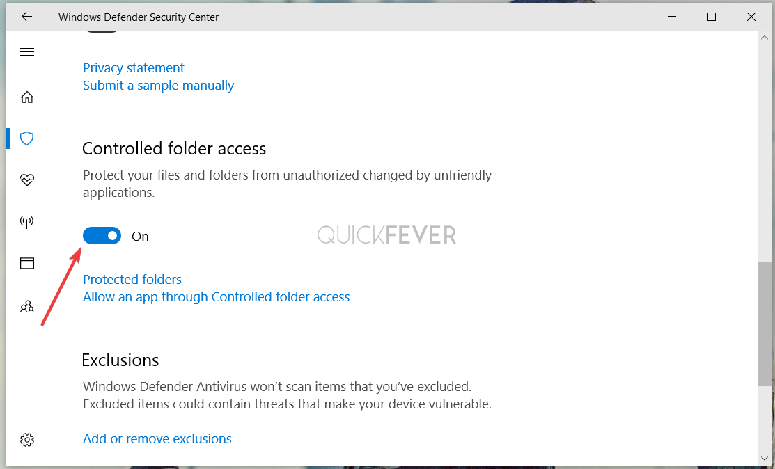 Does Windows 11 have controlled folder access?