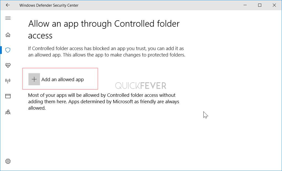 windows defender controlled folder access