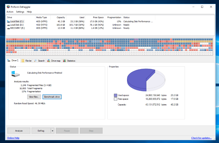 Defraggler - best disc defragment tool