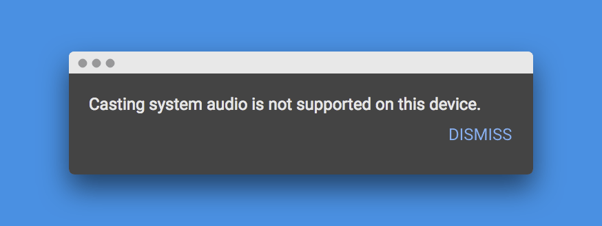 why not casting audio for mac to tv via chromecast