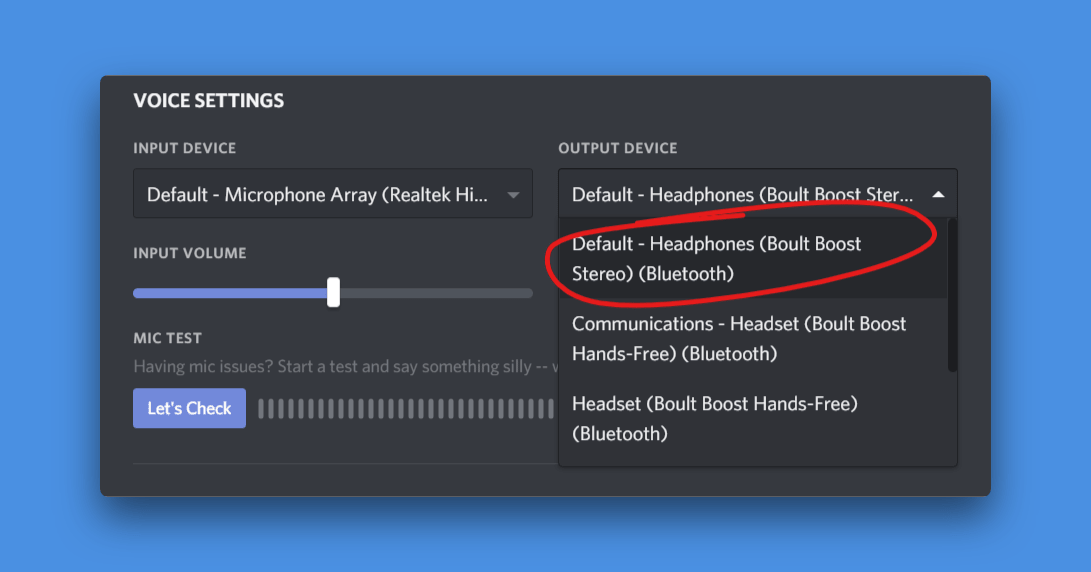 discord not playing sound through headset