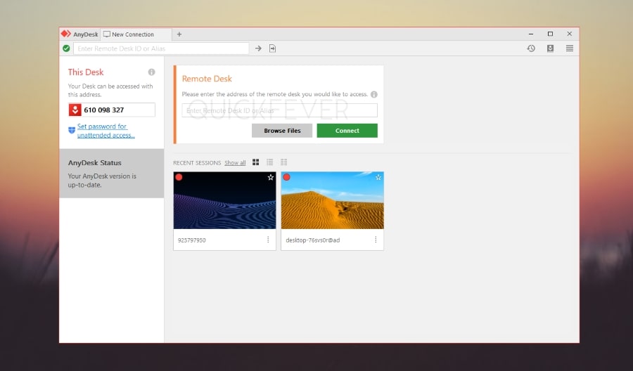 Anydesk remote access software
