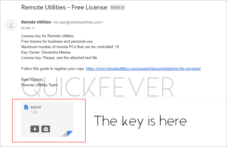 remote utilities license key