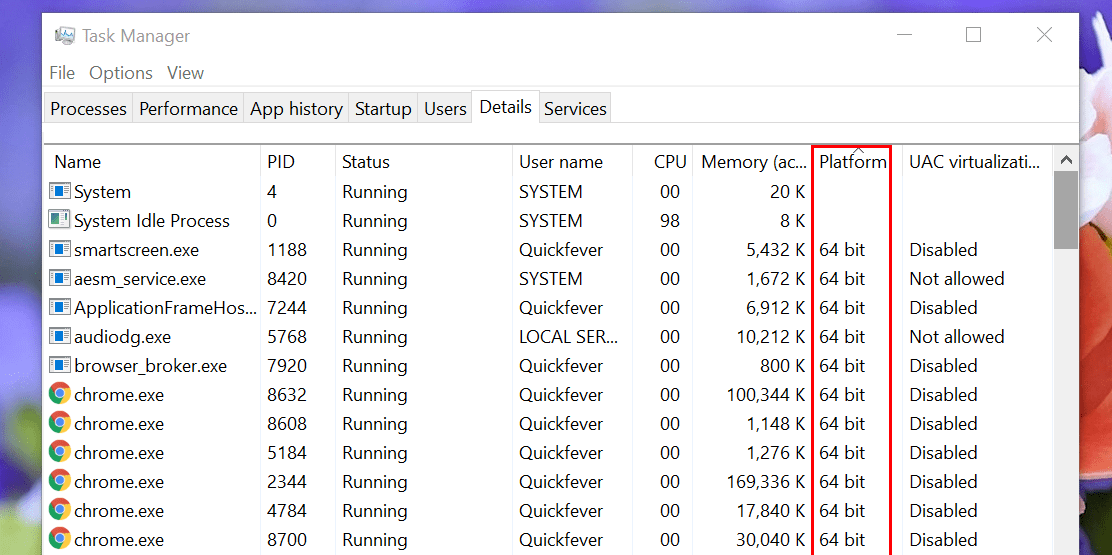 Check Installed Program Is 32-bit Or 64-bit In Windows 10