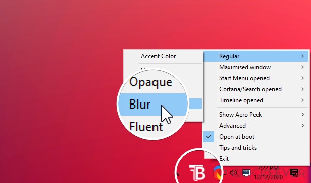 make windows 10 taskbar opaque