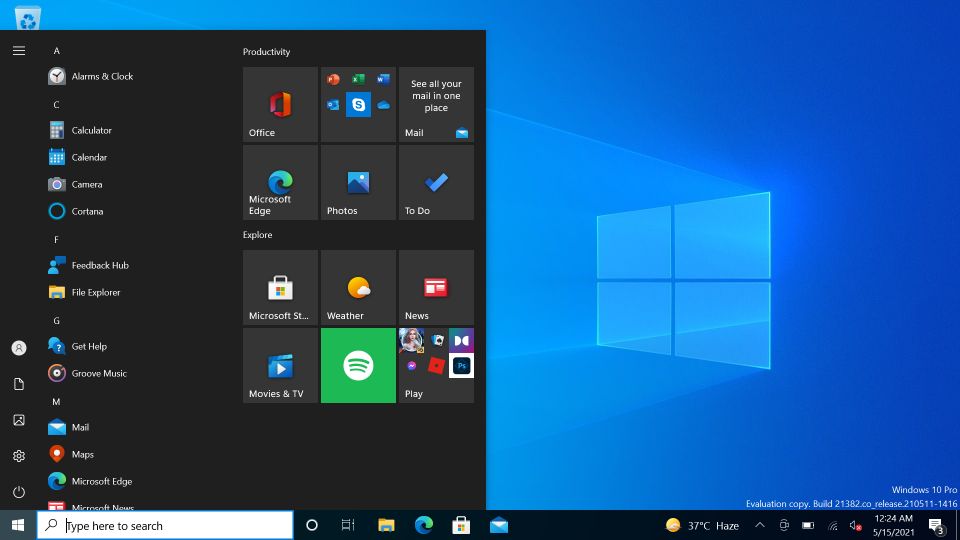 Windows 10 Insider Preview 21382 ISO Offline Download
