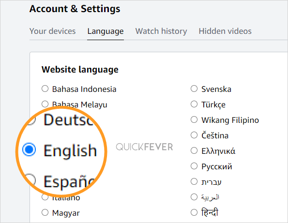 Image for article titled how to change the language on Amazon Prime Video