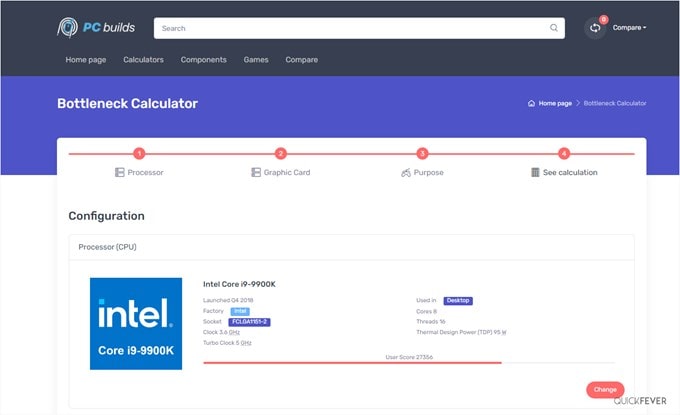 Image for article titled Bottleneck Calculator for quickfever website