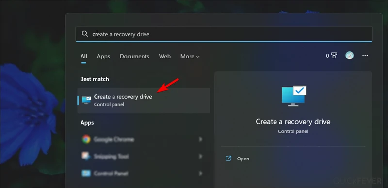 Image for article Windows 11 Recovery USB Drive